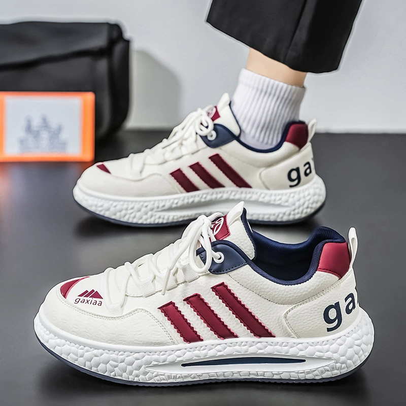 Frühling neue Herren 2026 weiche Sohle Leder Sportschuhe, modisch, trendig, lässig, bequem, vielseitig, niedriger Schaft · MOHE China shoe factory