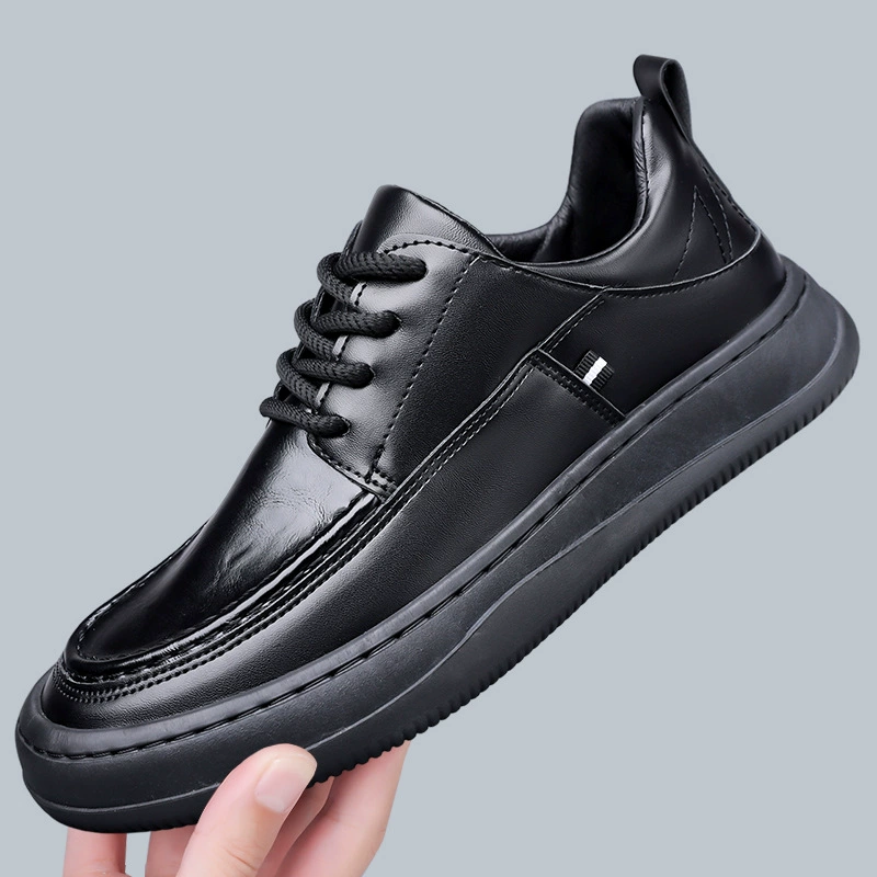2025 New Men's Autumn Soft Sole Lightweight Non-slip Casual Shoes Breathable Trendy British Leather Shoes