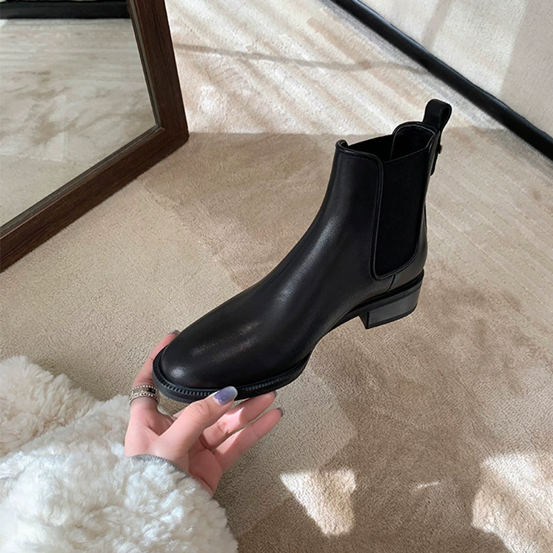 Bottes cheville tonneau vintage, nouvelles automne hiver, Chelsea, britanniques, slim, martin