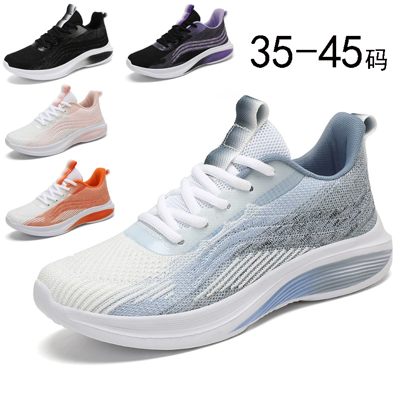 Cross-Border New Couple Sports Shoes Women Summer Mesh Women Spring Summer Breathable Mesh Ultra-Light Soft Sole Running Men