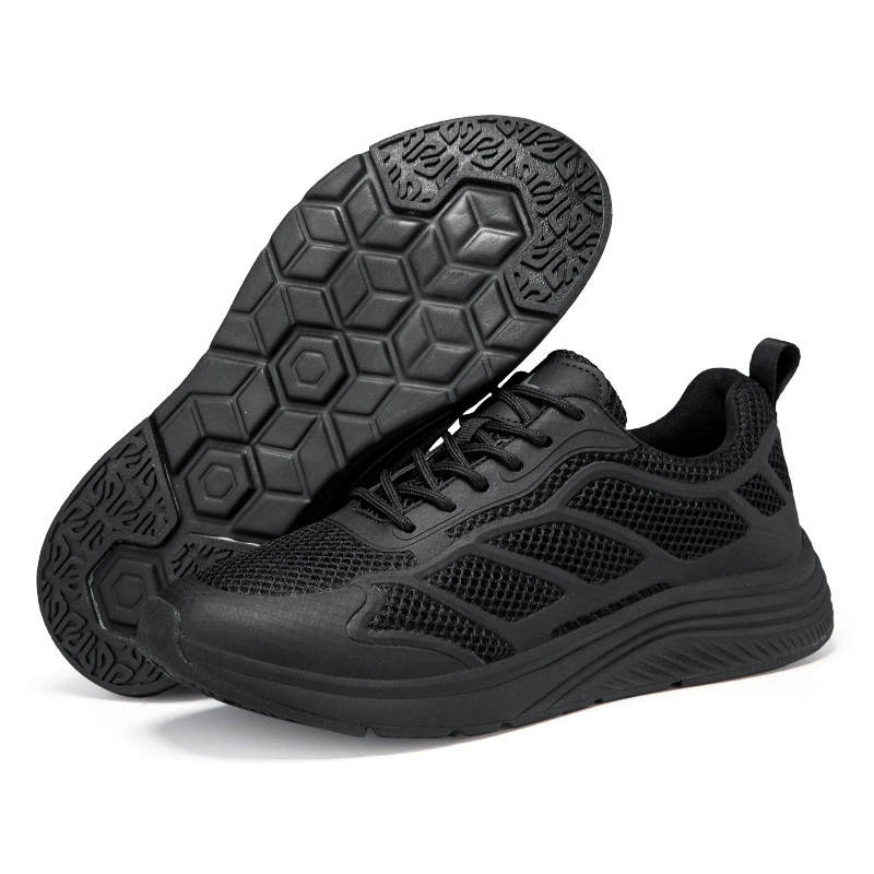Zapatos de Entrenamiento de Malla Antideslizantes, Transpirables, Ligeros con Cordones para Hombre
