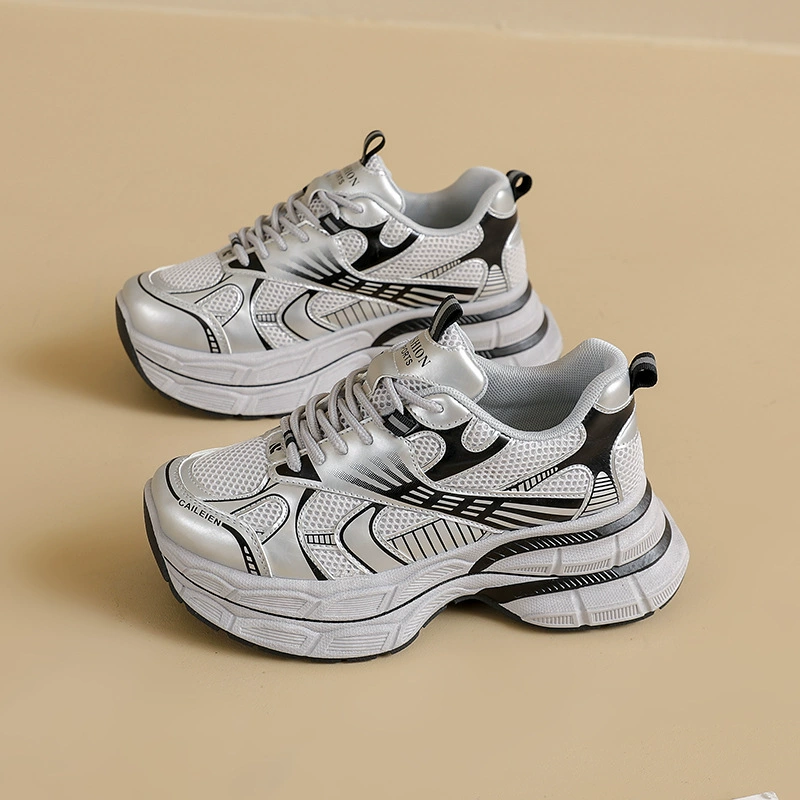 Damen Chunky Sneaker 2025 Herbst, atmungsaktives Mesh, dicke Sohle Höhenzunahme · MOHE China shoe factory
