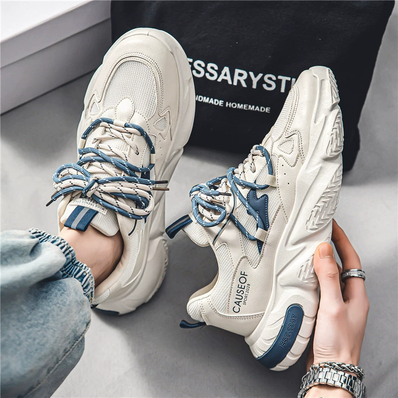 Baskets papa en mesh pour homme, printemps 2026, respirantes, décontractées, montantes, de running · MOHE China shoe factory
