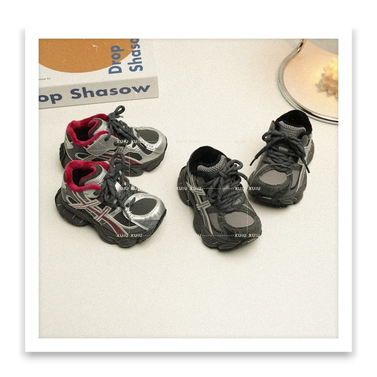 XSHX Kinder Dad Sneaker, Unisex, Herbst Winter, Fleece, Klett, Wenzhou Schuhe · MOHE China shoe factory