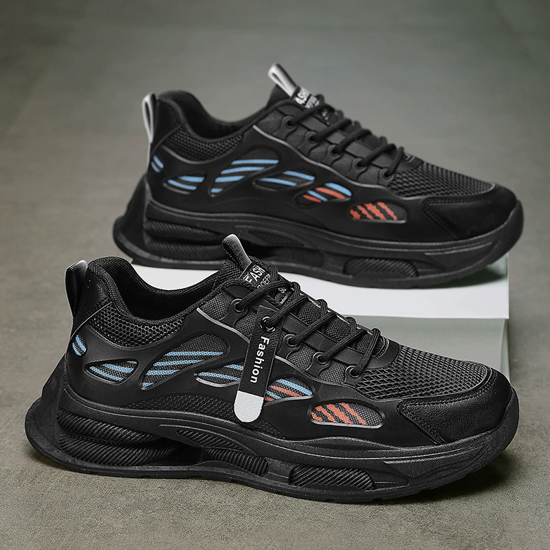 Herren 2026 Frühling atmungsaktive trendige Sportschuhe mit niedrigem Schaft, Studenten lässige Laufschuhe, weiß, für Väter · MOHE China shoe factory