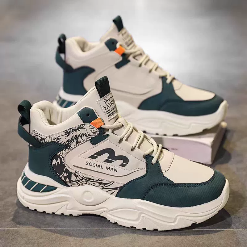 Chaussures Mode Homme 2026 Hiver Hautes Running Sneakers Jeunes Tendance Montantes Chaussures Papa · MOHE China shoe factory