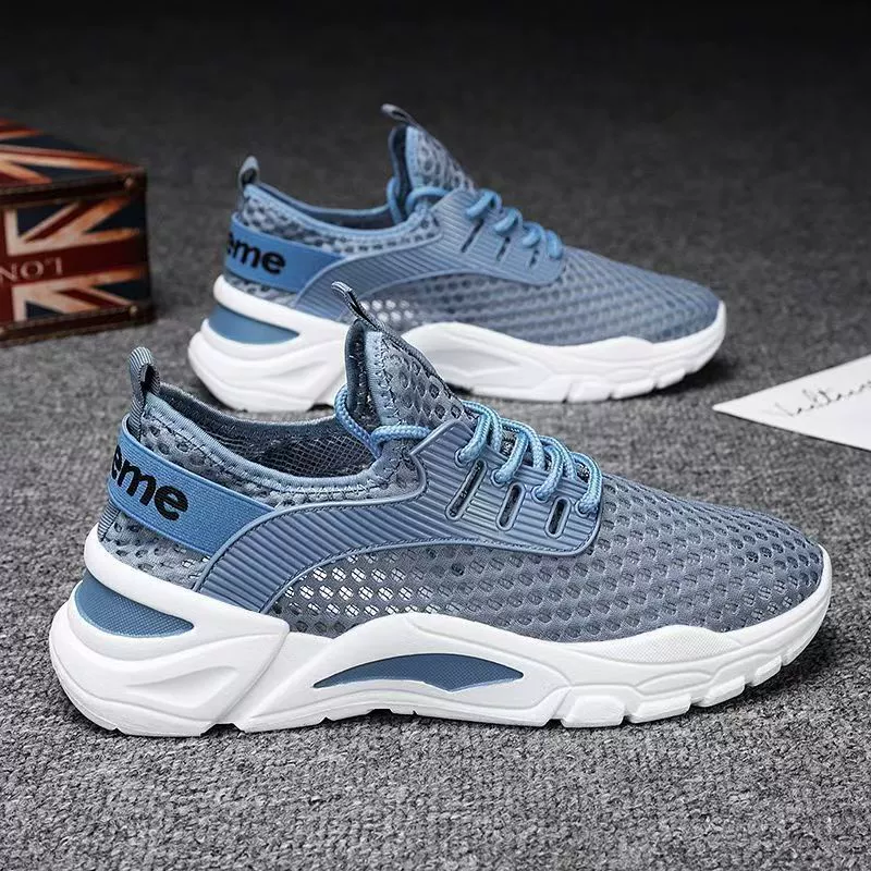 2026 Neue Winter-Herren atmungsaktive Mesh-Laufschuhe, leichte Hohl-Sneaker · MOHE China shoe factory