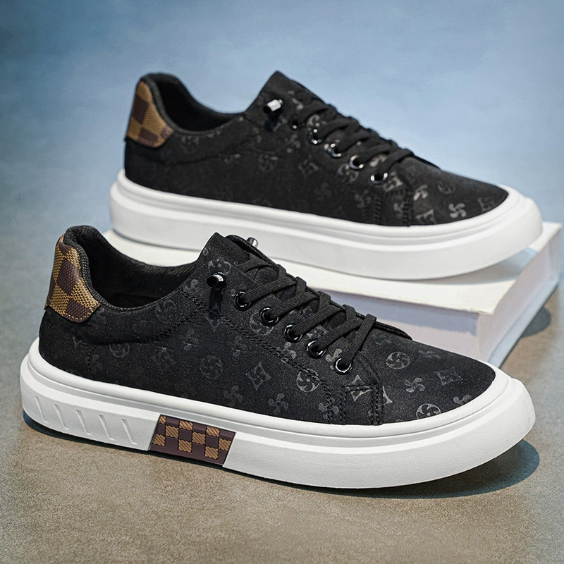 Herren Sommer atmungsaktive Canvas-Schuhe Slip-On lässige flache Schuhe Schwarz Arbeitssneaker · MOHE China shoe factory