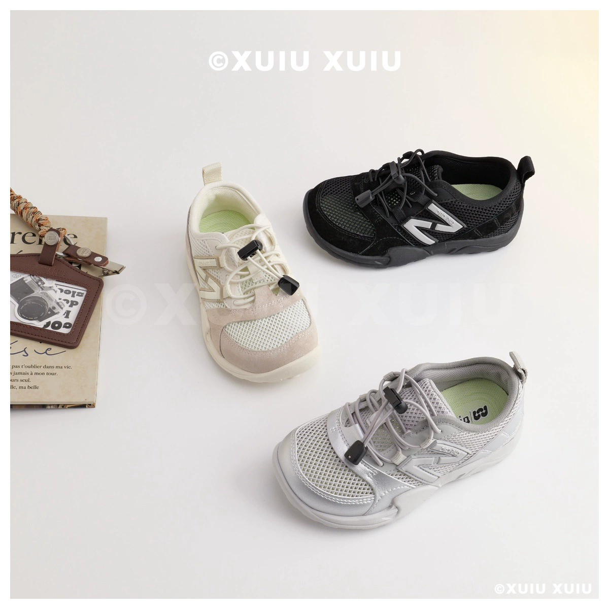XSHX American Outdoor Baskets pour enfants, mesh respirant, collaboration célébrité printemps été