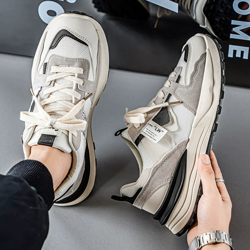 Zapatos de Papá para Hombre Invierno 2026 Transpirables Casuales Suela Gruesa Waffle Tendenciosos