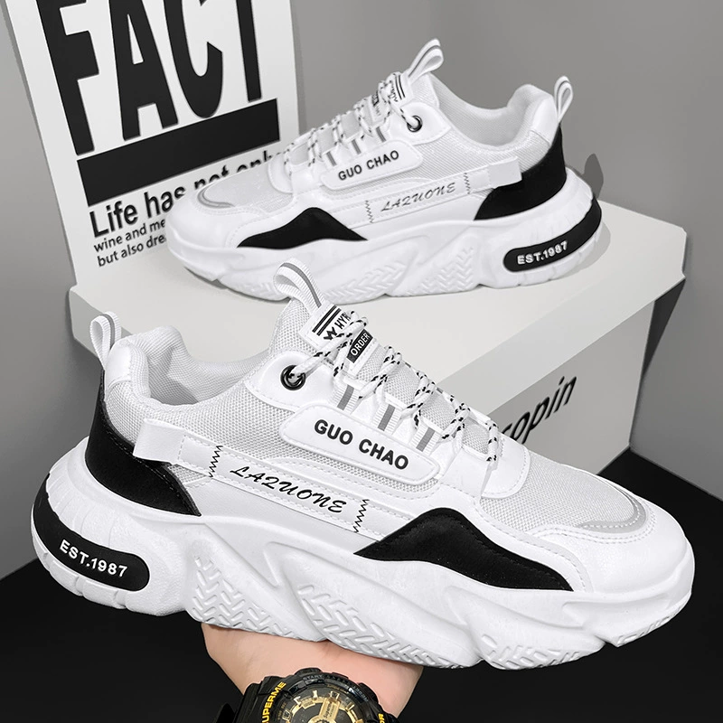 Sneakers Casuais de Malha Respiráveis Masculino Inverno 2026, Sapatos Dad Retrô Chunky com Aumento de Altura · MOHE China shoe factory