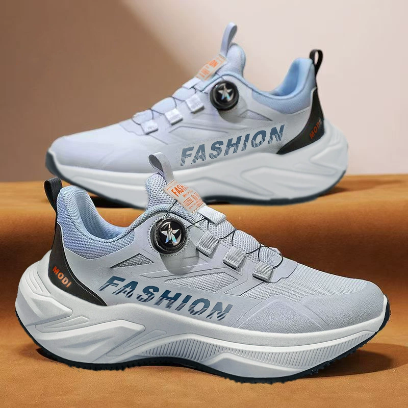 Chaussures de running homme été 2026 jeunesse bouton torsion semelle souple amortissantes légères modèle 2052 · MOHE China shoe factory