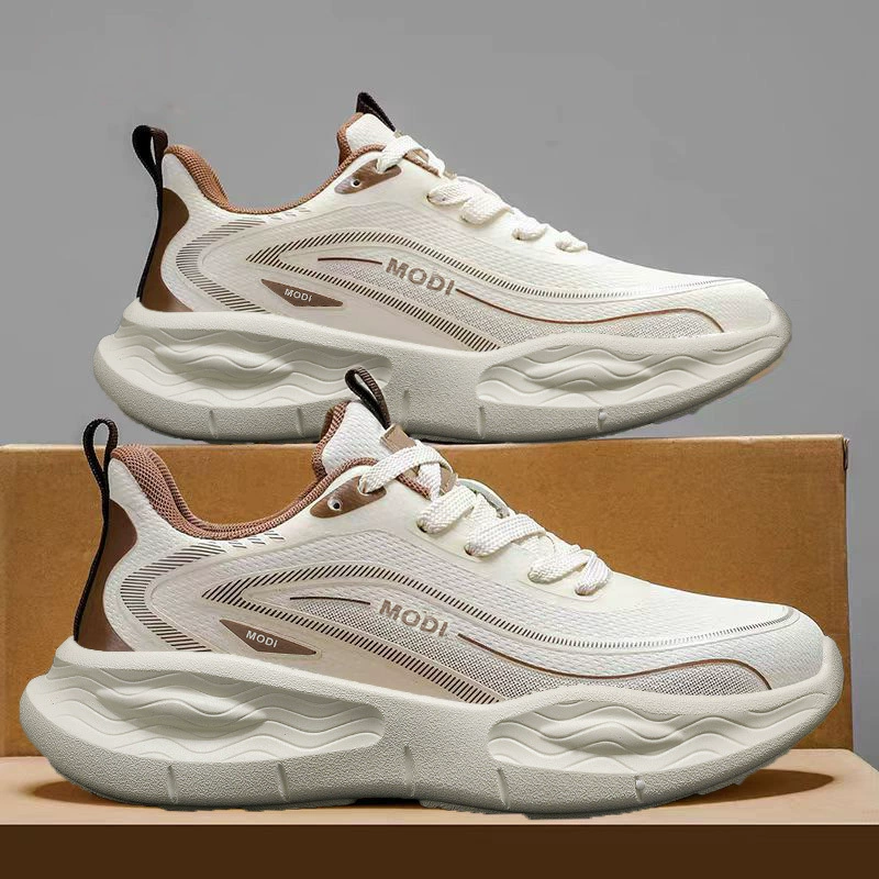 Herren Frühjahr 2026 Leder-Wasserdichte leichte dämpfende Casual-Laufschuhe · MOHE China shoe factory