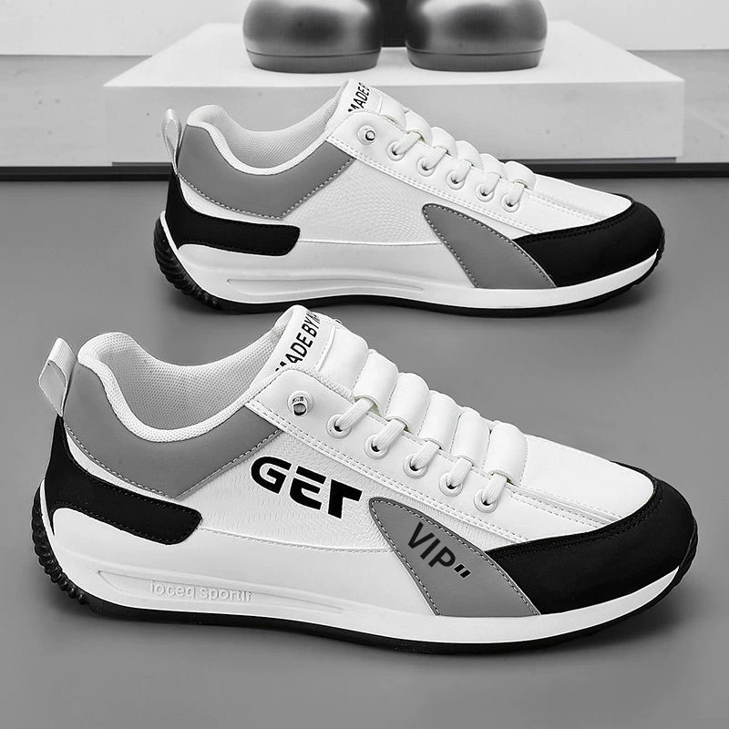 Zapatillas de running slip-on para hombre 2026 Primavera Estudiante Casual Zapatos blancos de tablero Suela gruesa