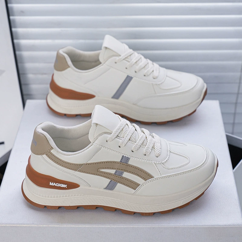 Zapatillas Blancas Transpirables Primavera para Mujer, Suela Gruesa Coreana, Zapatos Dad Casual Elevadores