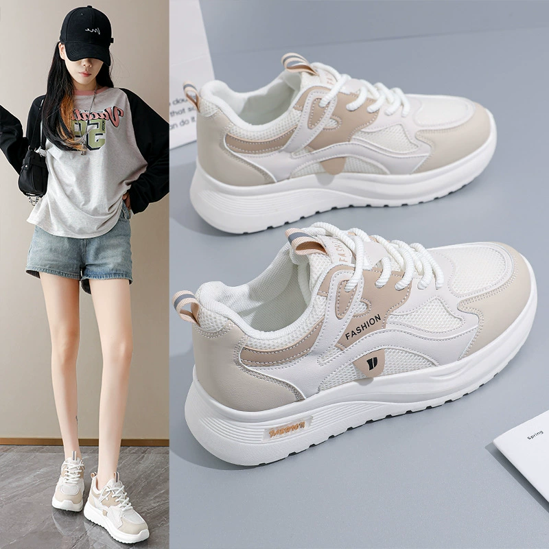Zapatillas de suela gruesa para mujer 2026 primavera verano, malla transpirable, suela suave, zapatos de running casual Dad