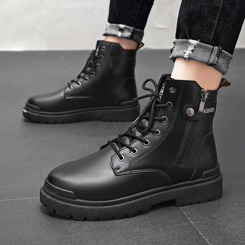 Botas Martin para hombre, estilo británico, desierto de caña alta, botas cortas transpirables, para exterior 8606