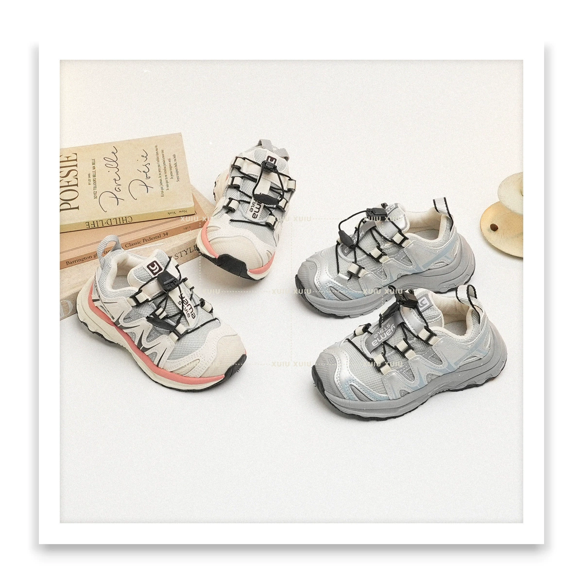 XSHX 248097 Kinder Retro Sport Schuhe, Unisex, Herbst Winter, Fleece, Outdoor · MOHE China shoe factory