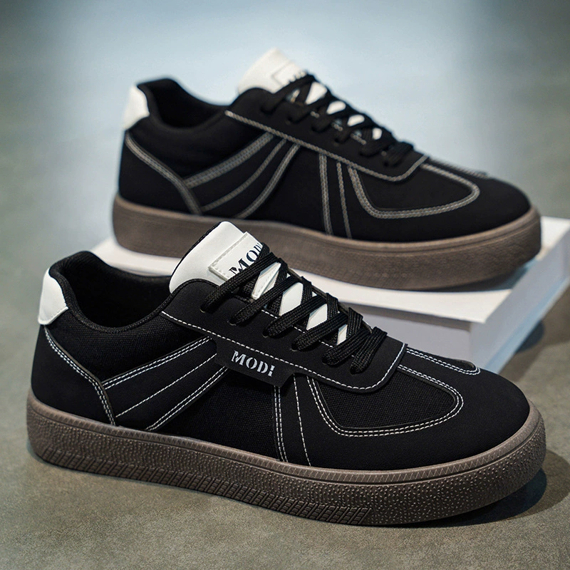Chaussures rétro homme entraînement allemand 2026 nouveau semelle épaisse décontractées sneakers noires · MOHE China shoe factory