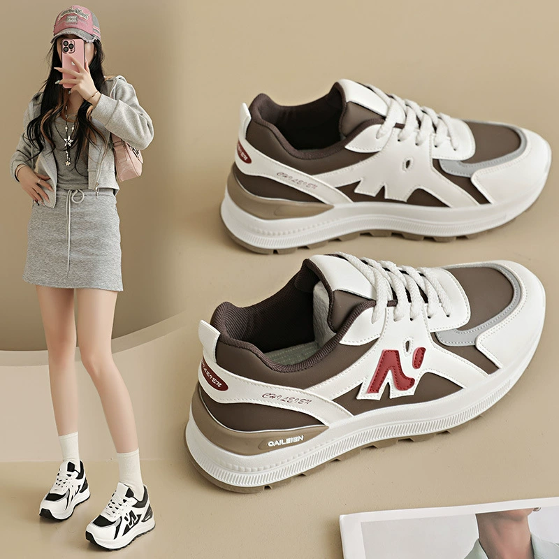 Sneakers chunky Ins femme printemps été 2026, bloc de couleur semelle épaisse plateforme · MOHE China shoe factory