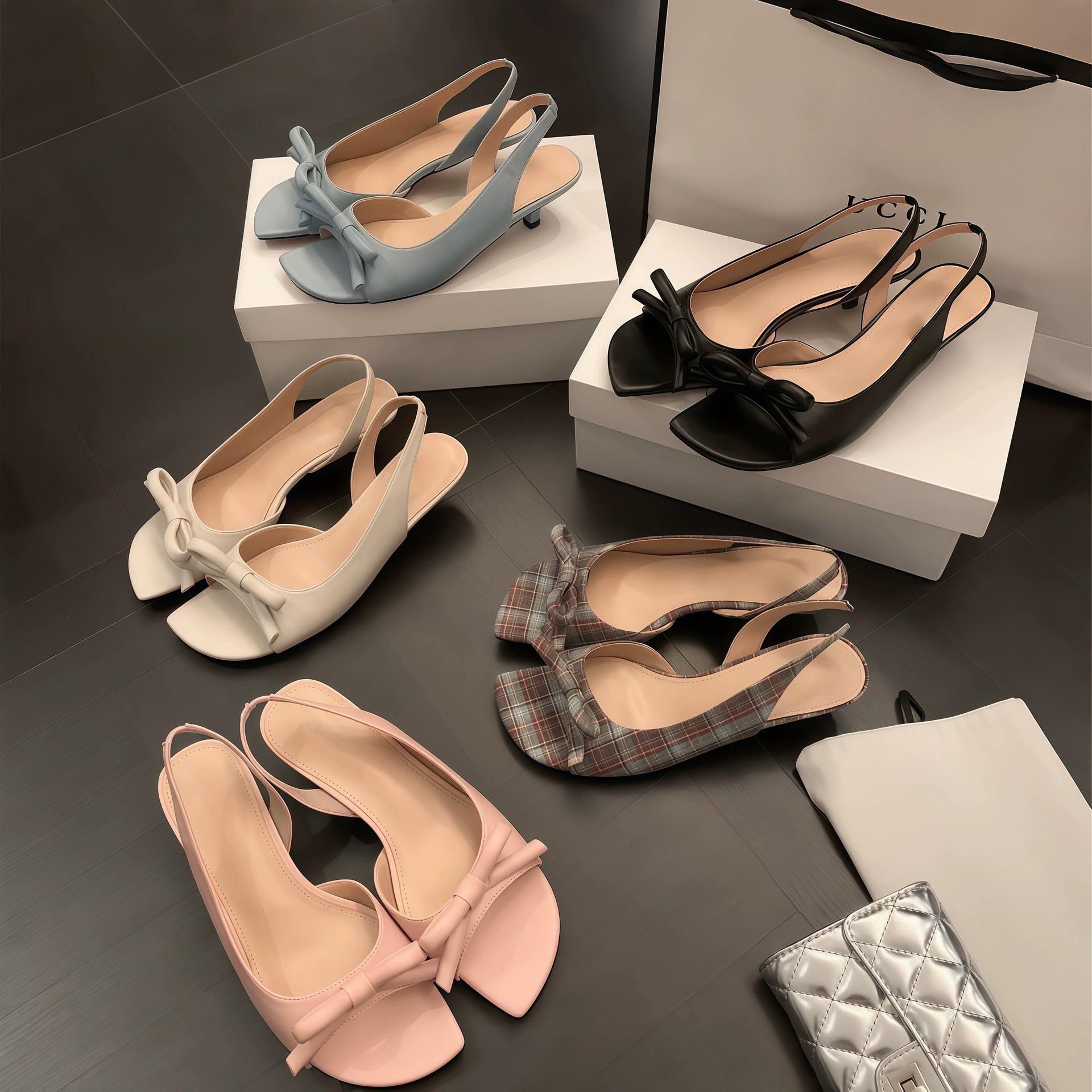 Chuyuji Damen 2026 Frühling Sommer Koreanisch Kreuzriemen Spitze Zehen Absatz Sandalen · MOHE China shoe factory