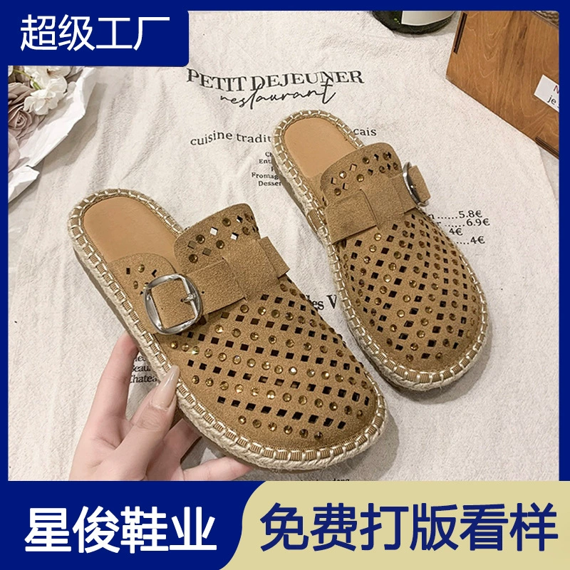Sandálias Birkenstock Femininas com Recortes de Strass, Chinelos Planos Tecidos de Verão 2026 · MOHE China shoe factory