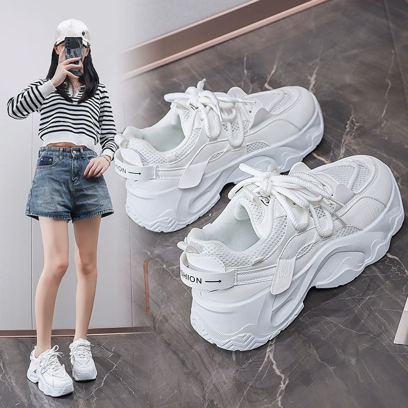 Koreanischer Stil Chunky Sneaker für Damen 2024 Herbst Plateausohle Freizeit-Walking-Schuhe · MOHE China shoe factory