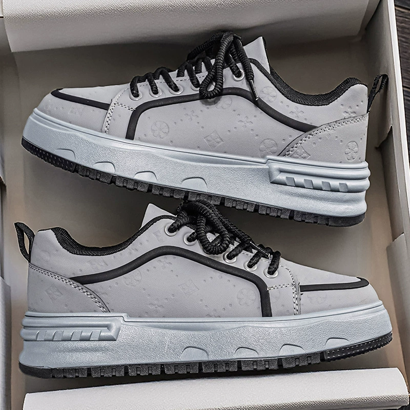Tênis Casuais Respiráveis Sola Grossa Elevador Branco para Homem Primavera 2026 · MOHE China shoe factory