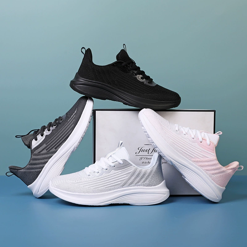 Export grande taille 42 femme décontractées légères running sport chaussures respirantes voyage noires antidérapantes travail