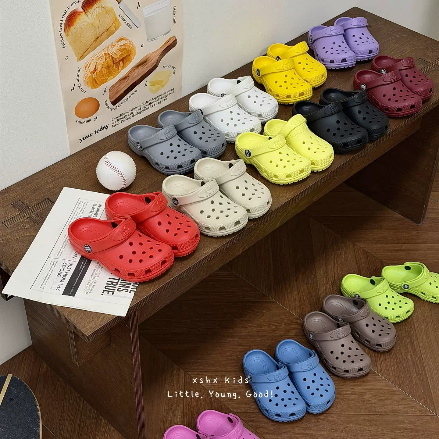 XSHX Sabots Cave World pour enfants, garçons et filles, printemps-été, respirants, soutien ergonomique, sandales · MOHE China shoe factory