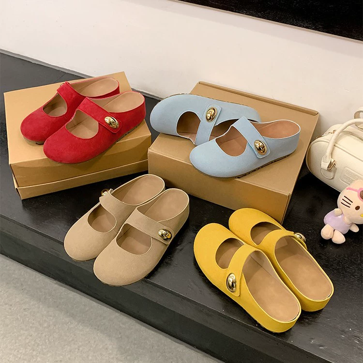Damen Runde Zehe Mary Jane Platform Mules 5 cm Höhe Sommer Süß