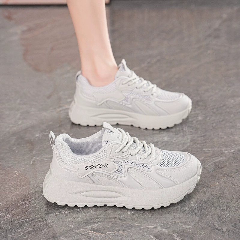 Zapatillas de Verano 2025 para Mujer Transpirables de Malla Suela Gruesa Coreana Cómodas Casual Dad