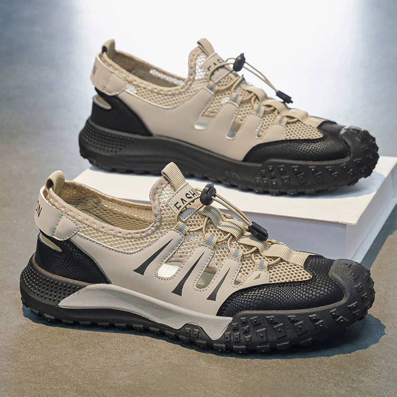 2026 Summer Men's Toe-Covering Clogs Outdoor Water Sandals Non-Slip Mesh Breathable Casual