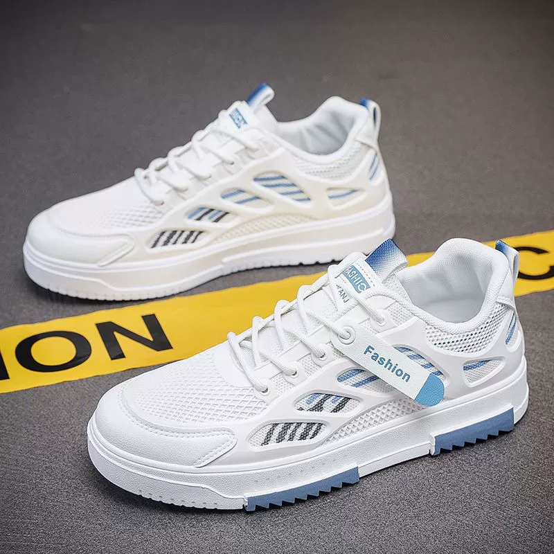 Herren Winter atmungsaktive weiße Mesh-Freizeit-Sneaker, Chunky Sportschuhe, trendiges Design · MOHE China shoe factory