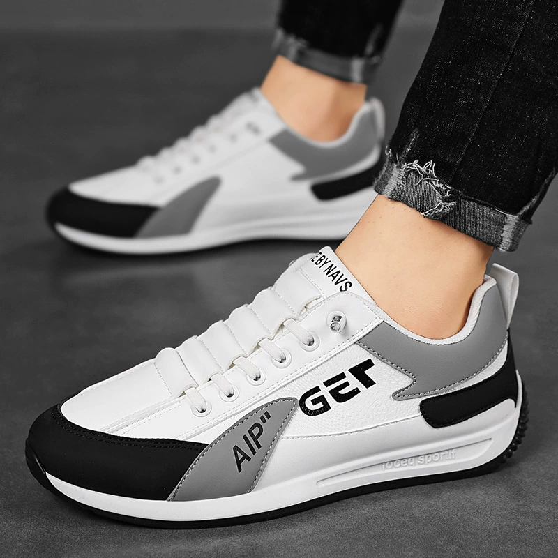 Zapatos con Cordón para Hombre de Cuatro Estaciones, Zapatos Casuales de Suela Blanda para Conducir Blancos Transpirables