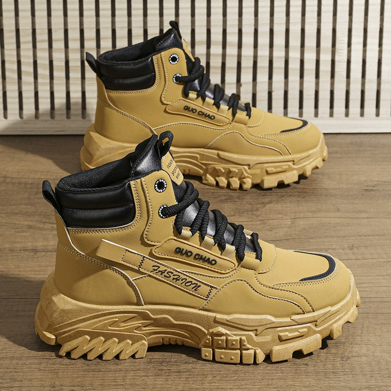 Men's Shoes Autumn 2025 Martin Boots Fashion Versatile Work Non Slip Wear Resistant Desert Bumblebee Boots