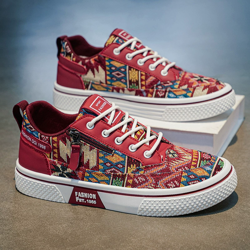 Zapatillas de lona estampadas casuales para hombre verano, ligeras, suela suave, para skateboarding · MOHE China shoe factory