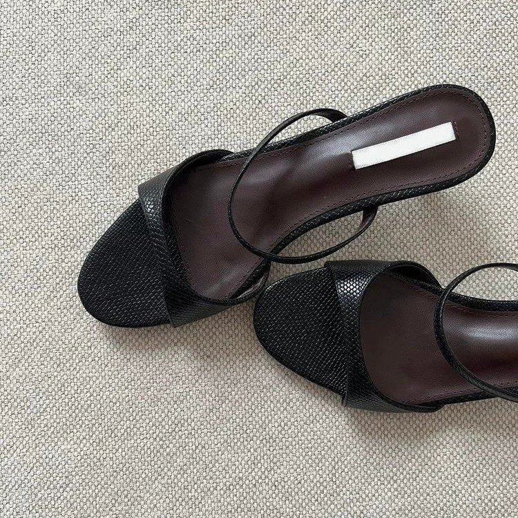 Chuyuji Тапочки-босоножки, женские, летние, сексуальные, на круглом носке, slip-on, на шпильке, с ремешком · MOHE China shoe factory