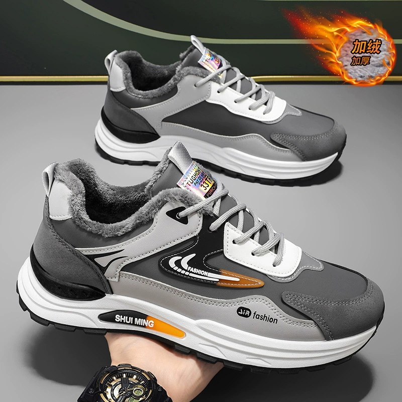 Men's Cotton Shoes Winter 2025 Warm Thick Anti Cold Slip Resistant Sport Shoes Fashion Dad Sneakers