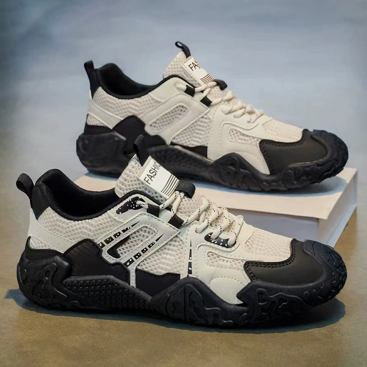 Мужские походные кроссовки 2026 лето дышащие черные трейловые кеды · MOHE China shoe factory