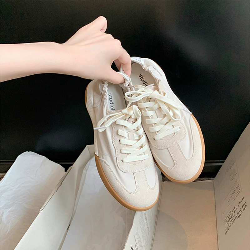 Nuevos zapatos de deporte de verano coreanos, color caramelo, casuales, versátiles, punta redonda, transpirables, zapatos de entrenamiento alemán, mujer