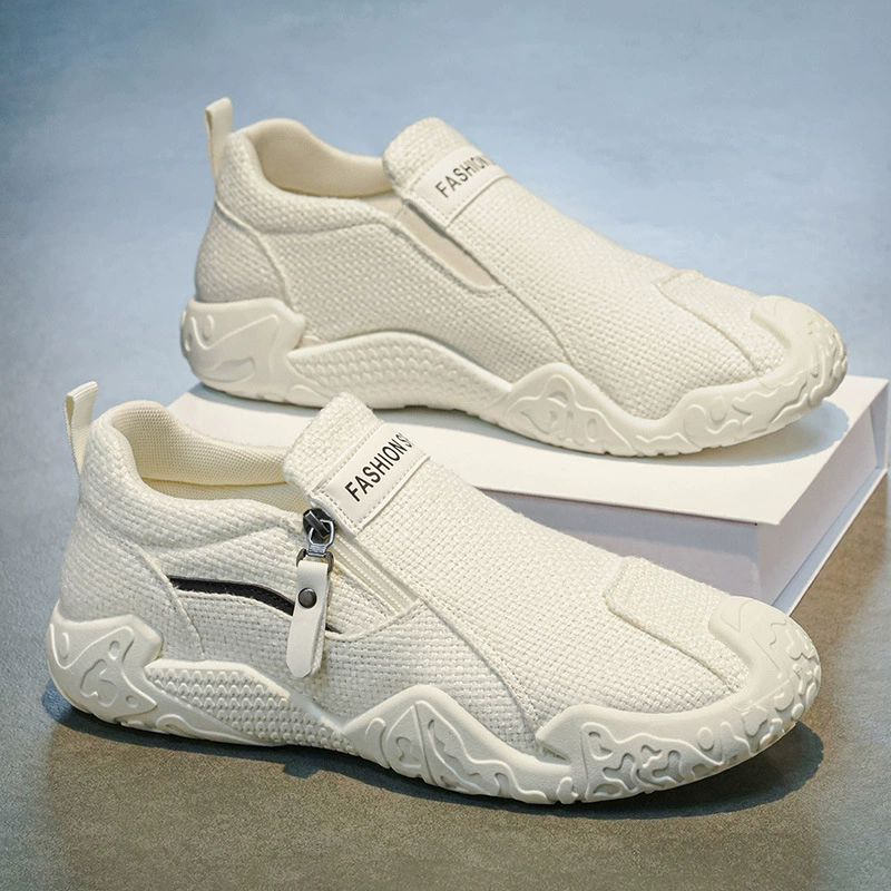 Zapatos de tela casuales para hombre verano 2026, transpirables, antideslizantes, slip-on, para conducir · MOHE China shoe factory