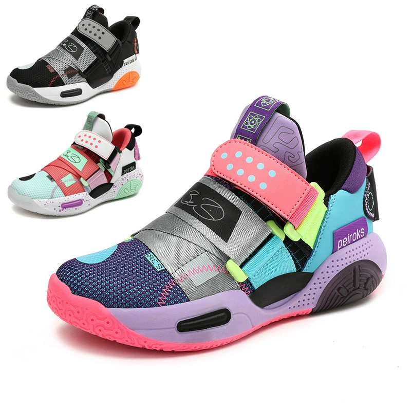 2022 Neue Basketballschuhe Jungen Mädchen Große Kinder Studenten rutschfest verschleißfest Sportschuhe Laufschuhe atmungsaktiv Ballschuhe