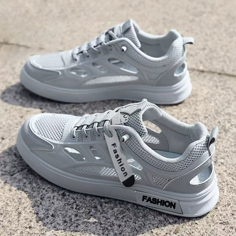 Zapatos de Playa Casuales Blancos Huecos Transpirables Verano Hombre Zapatos de Agua Sandalias Estudiante Modelo 2065