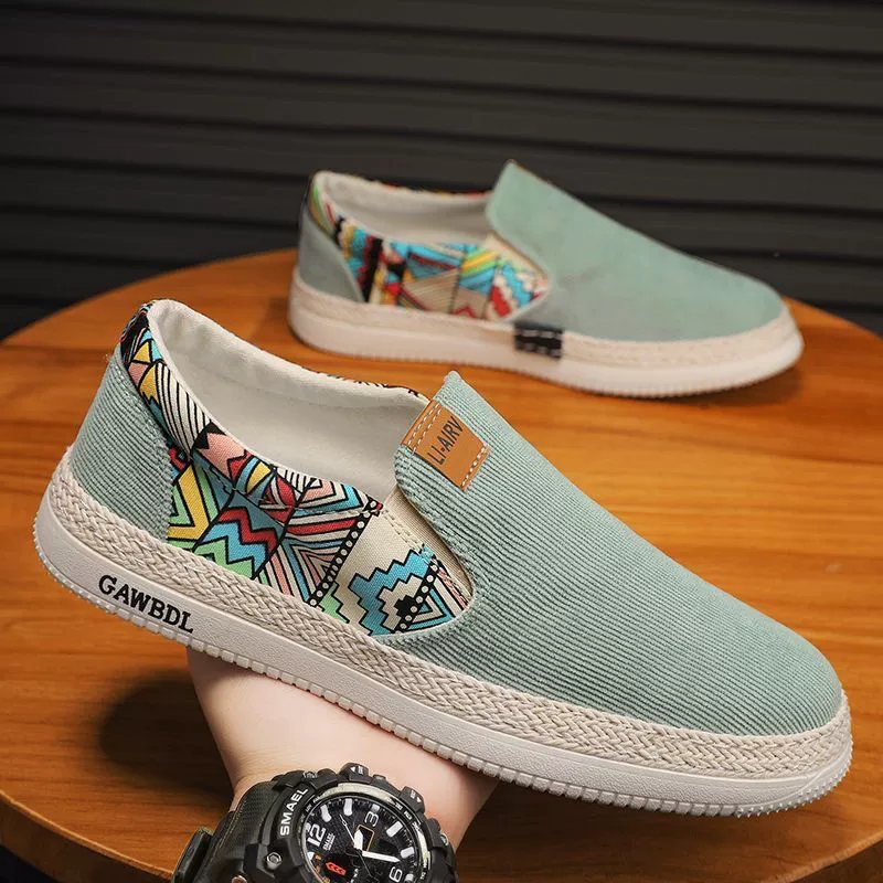 Chaussures en toile vieux Pékin pour homme, hiver 2026, nouvelles, semelle mille, slip-on pêcheur · MOHE China shoe factory