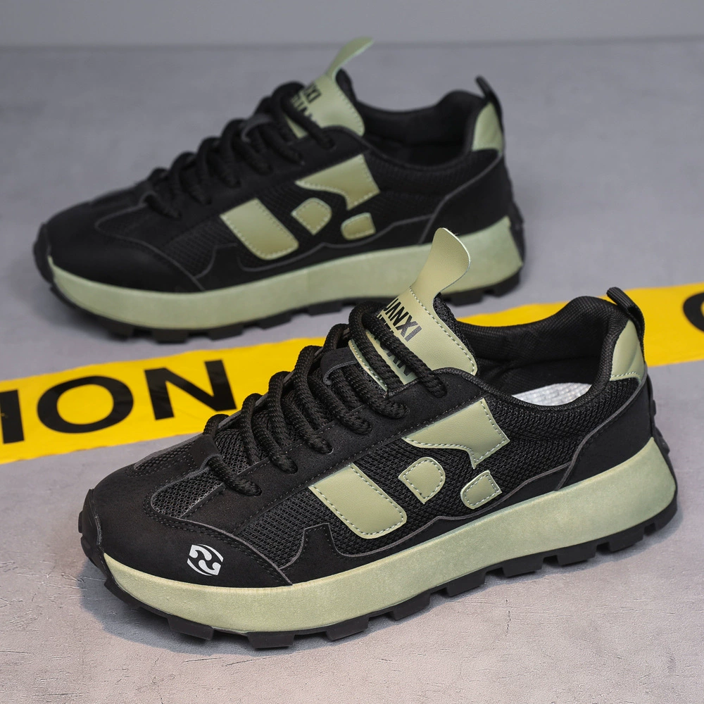 Zapatos Deportivos Transpirables de Verano para Hombre, Zapatos Dad Shoes de Malla con Bloque de Color de Lujo Ligero
