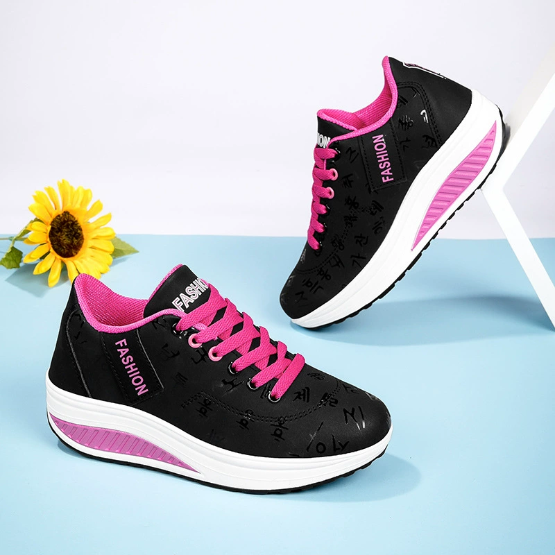 2025 Frühling Herbst Damen-Wanderschuhe, Leder-Dicksohlen-Reise-Sneaker für Mütter