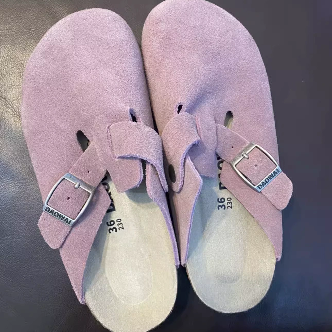 Zapatos Birkenstock Retro Japonés Cómodo Mujer Suela Gruesa Cuero Genuino Envoltura Completa Corcho Suave Materia Prima Combinación Versátil