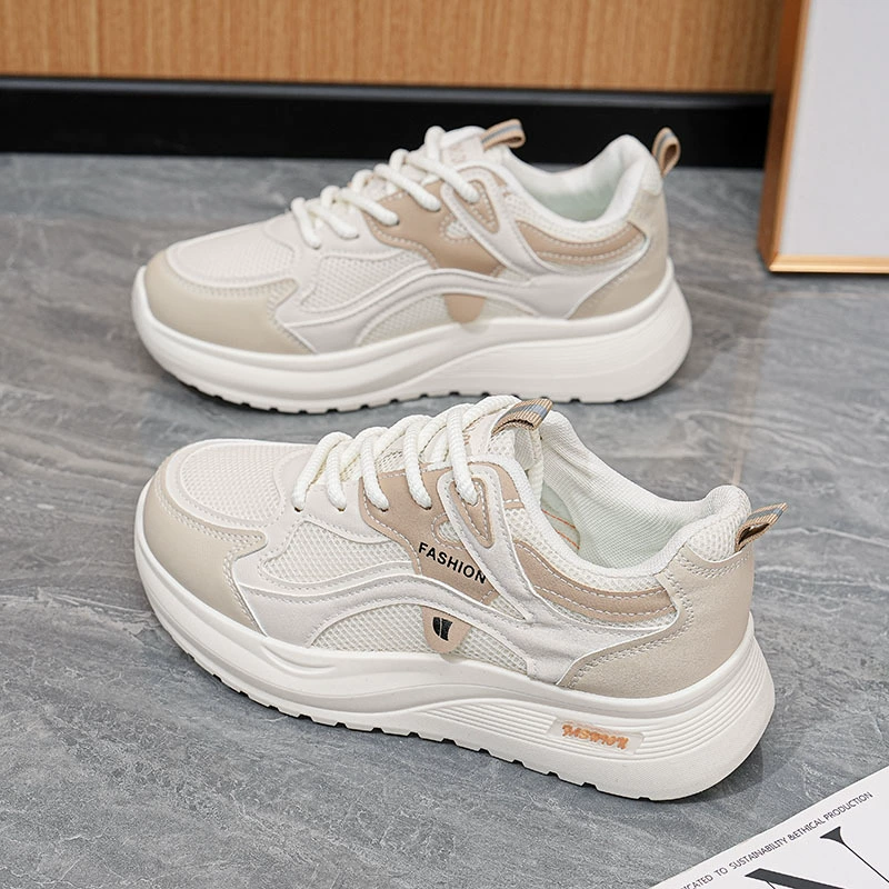 2026 primavera verano mujer zapatillas running dad de malla transpirable suela gruesa casual