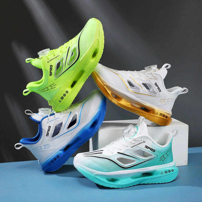 Neue Drehverschluss Jungen Sommer 2026 dünne atmungsaktive Einzel-Mesh Hohlschuhe Kinder Sportschuhe